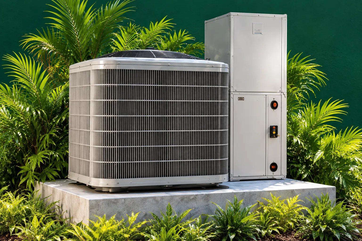 New energy-efficient AC condenser and air handler for a Cape Coral system replacement
